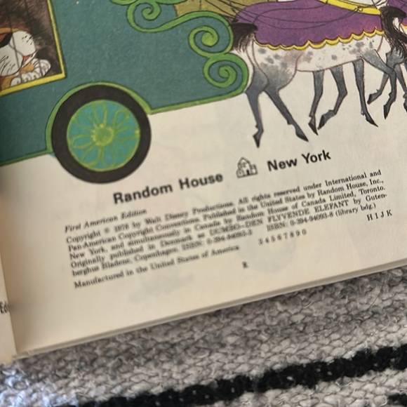 Walt Disney Productions *Vintage* Dumbo the Flying Elephant Hardback Book - Picture 5 of 7